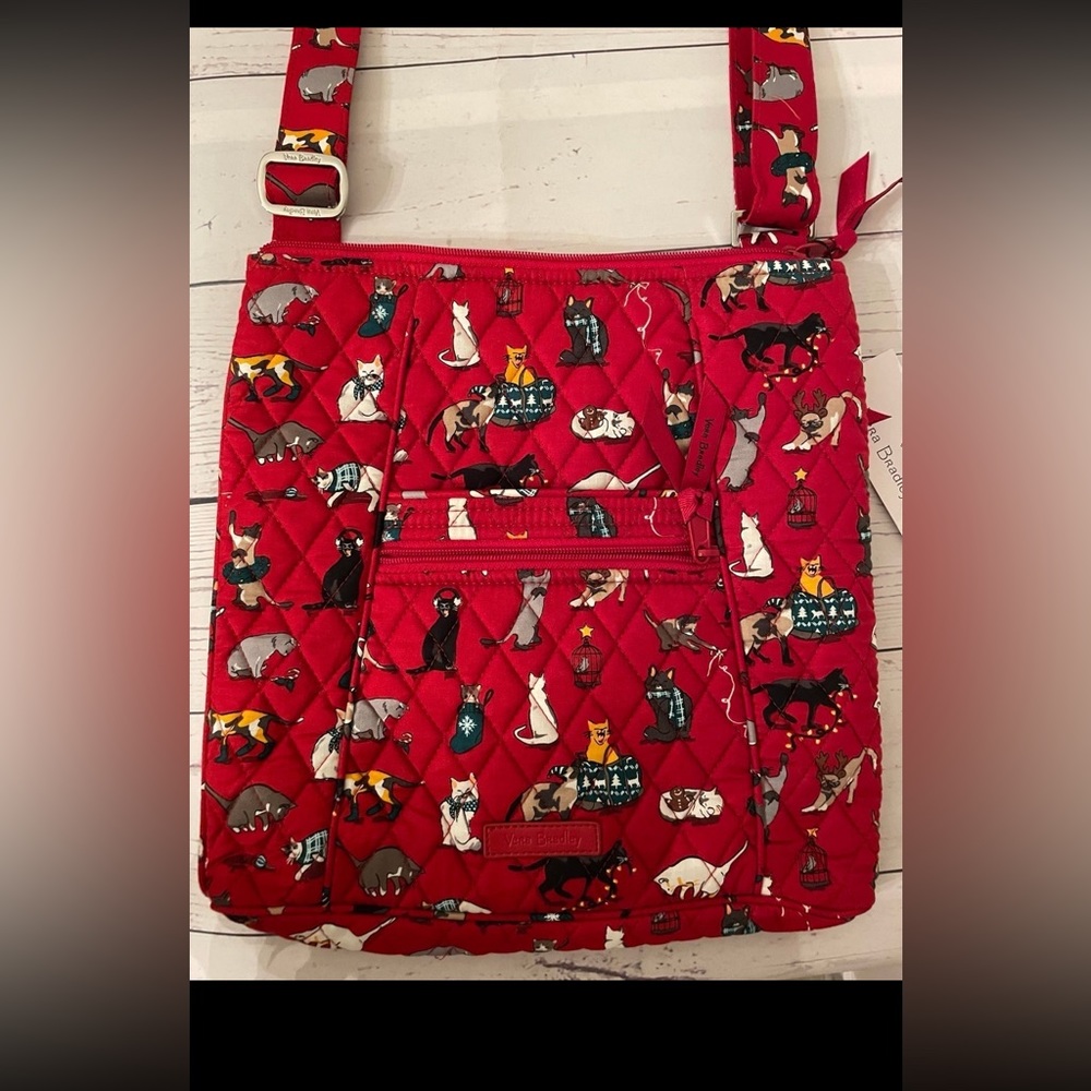 Vera Bradley holiday cats hipster NEW